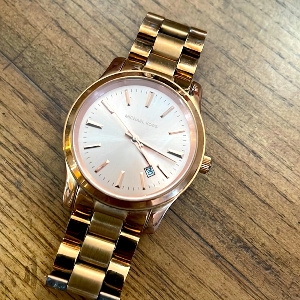 Copper Tone MICHAEL KORS WATCH | Rolex Style M- L wrist | Firm $ - Picture 3 of 10